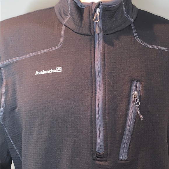 Avalanche Mens Black Quarter Zip SZ.L - Picture 2 of 5